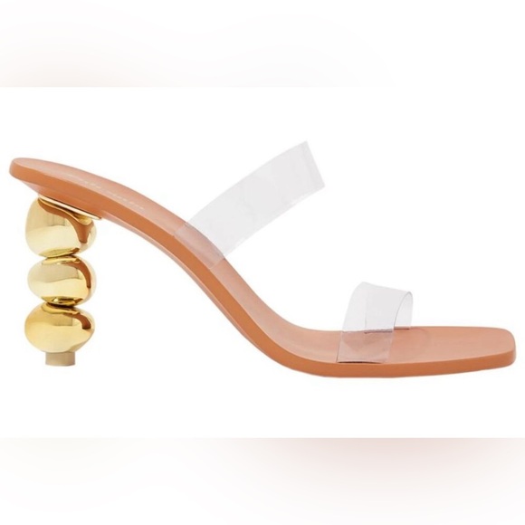 Cult Gaia Meta Gold and PVC Heels - Picture 2 of 7